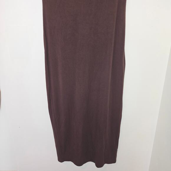 Vintage Y2K 00s See You Monday Large Brown Stretch Bodycon Dress - Picture 5 of 9